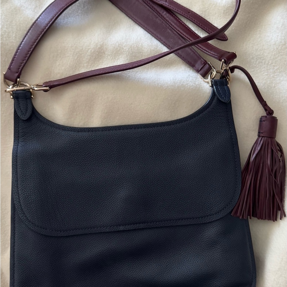 Kate Spade CLINTON STREET BAG   Like new- Blue and Burgundy bag & crossbody.